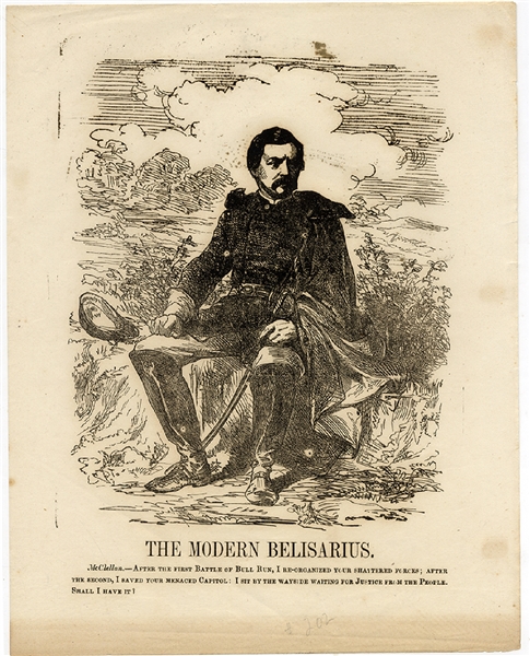 Rare Engraving Of General McClellan 