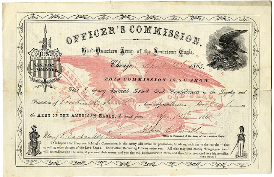 Officer's Commission of the Army of the American Eagle 