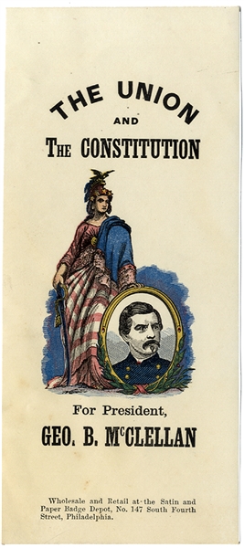 Colorful Large Ribbon-like Paper Badge For McClellan 