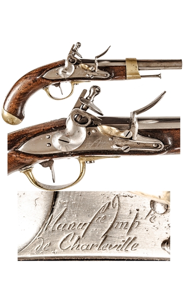French Military Pattern AN XIII Flintlock Pistol Napoleonic War Period