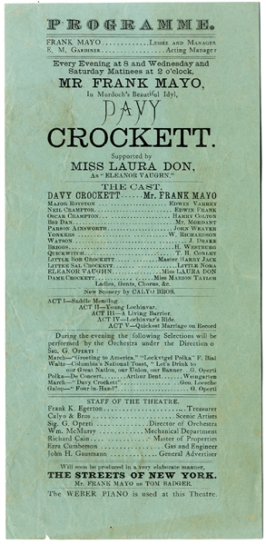 The Broadway Play - Davy Crockett 