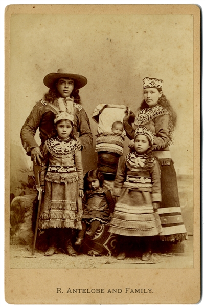 Rare Cabinet Card of R. Antelope and Family 