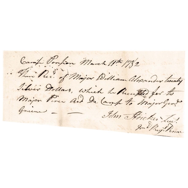 Camp Ponpon South Carolina Revolutionary War Document