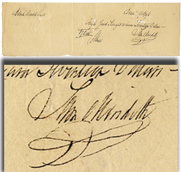 Check Drawn of the Bank of the United States - Signed by the 1st Treasurer