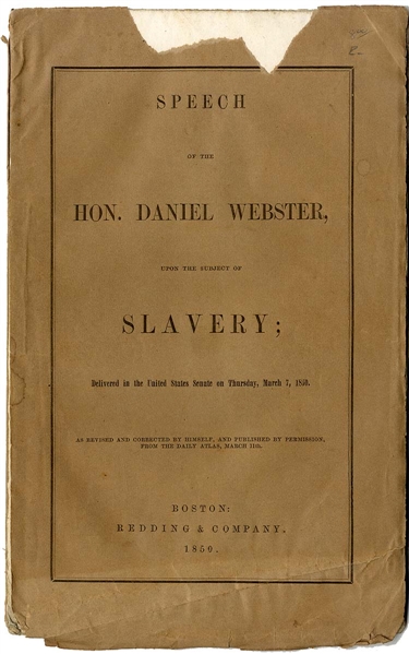 Webster Attempts a Slavery Compromise