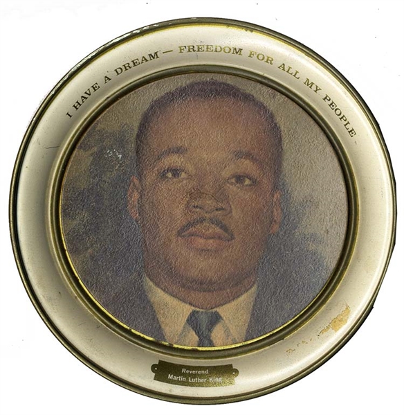 Period Martin Luther King tin plate