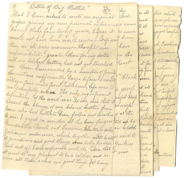 A CSA Prisoner’s Son Provides A Recollection Of The News Of His Father’s Capture ... and Additional War News Including D.H. Hills Report On Battle of Big Bethel”