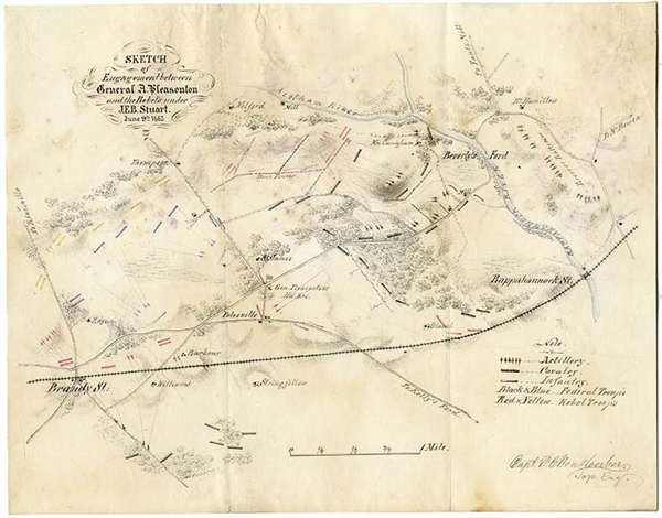 Original Sketch of The Battle of Brandy Station