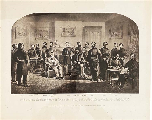 Extraordinary Rare Print Of The Lee Surrender