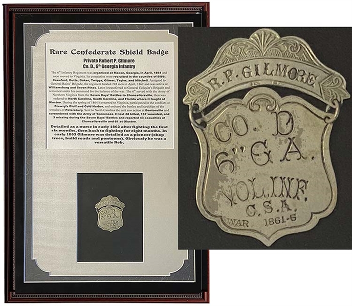 Another ID’d Confederate Shield Badge