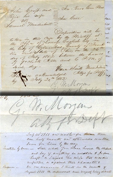 General George Washington Morgan Signed Document