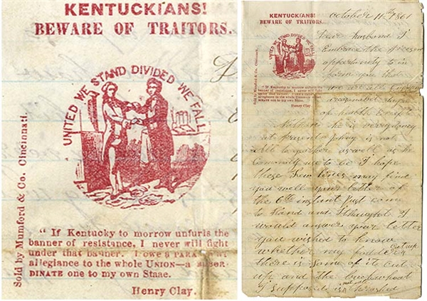 Great Kentucky Letterhead Supporting The Union