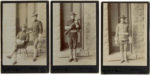 Three Span Am Soldiers Cabinet Card Photos