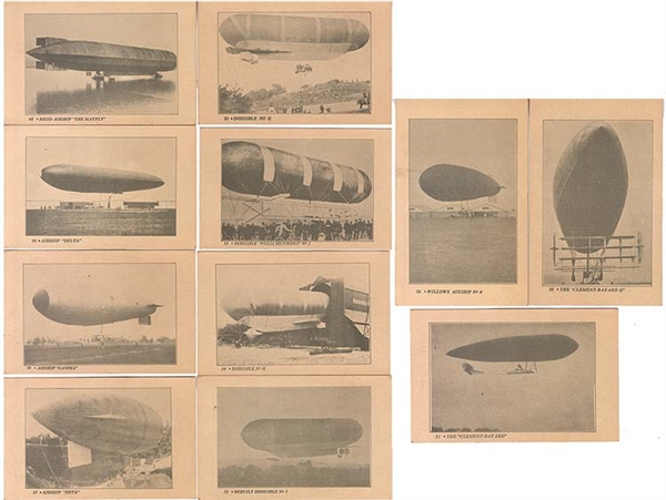 Group of 11 Photographic Postcards of Dirigibles
