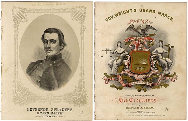 A Pair of Music Sheets Dedicated to the State Governors
