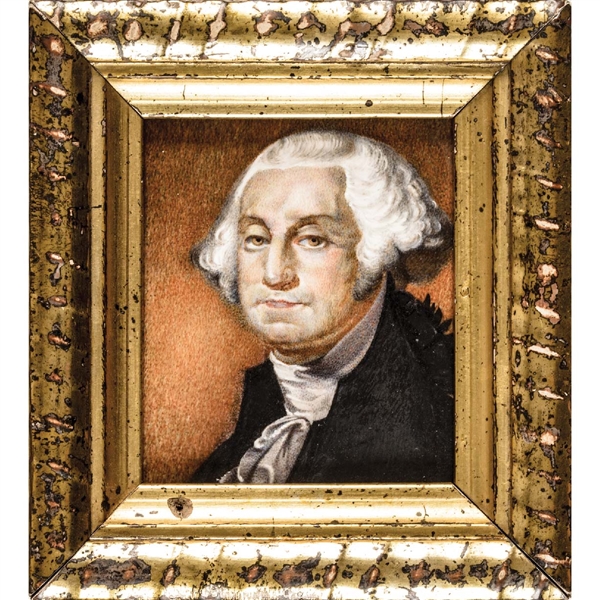 Miniature Watercolor Portrait of President George Washington