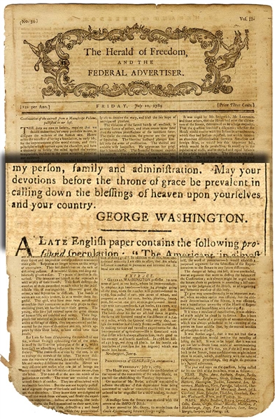 President George Washington Assures Another Denomination of Religious Freedom