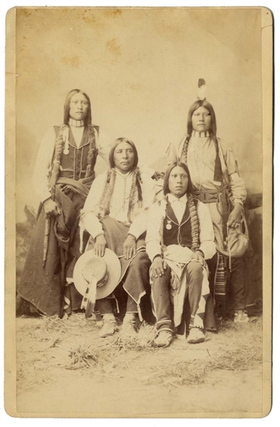 Mounted Albumen Indian  Family