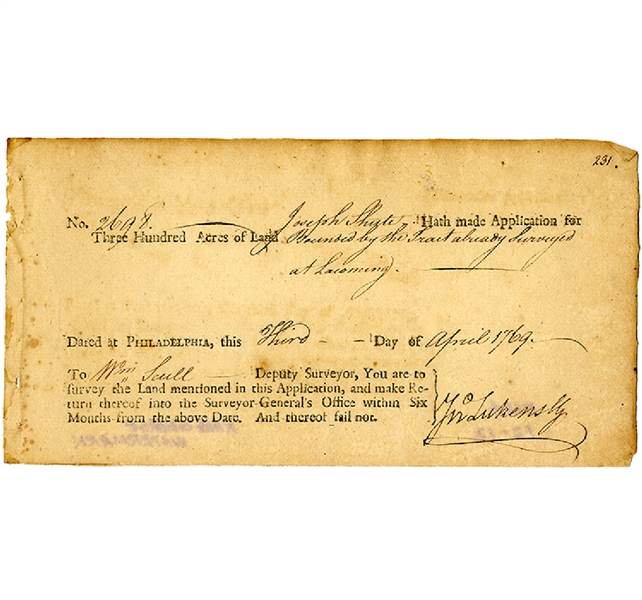 The Colonial Document Carries a Large King George Watermark