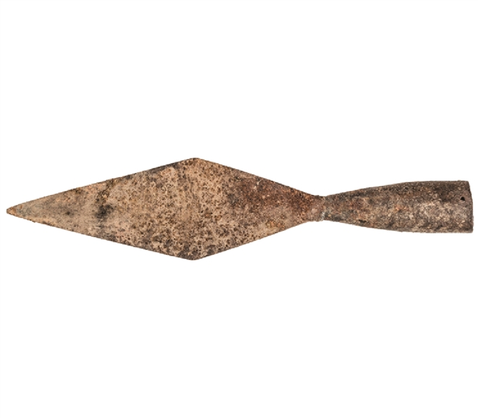 c. 1775 Revolutionary War Blacksmith-forged 9.5 in Diamond-shaped Iron Pike Head