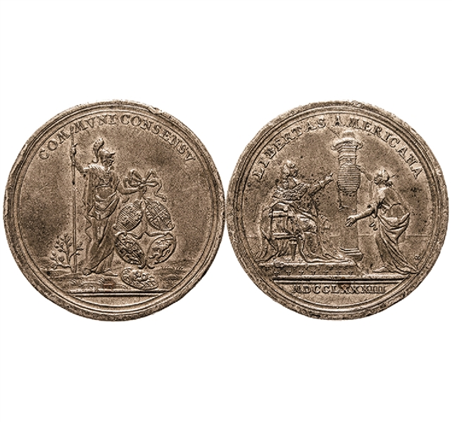 1783 Peace of Versailles / French Libertas Americana Medal 