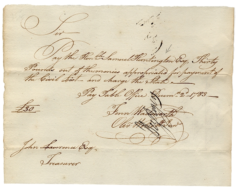 Paying This Declaration of Independence Signer