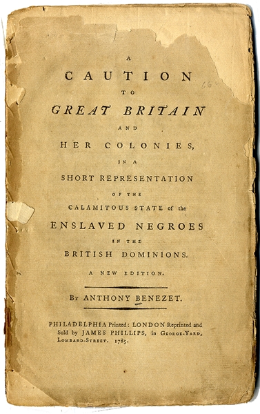 Important and Early American Abolitionist Booklet