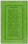 Unique Cloth Printing Of An 1849 Anti-Slavery Poem