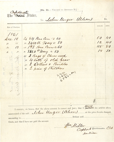 Early CSA Document Using Federal Government Form