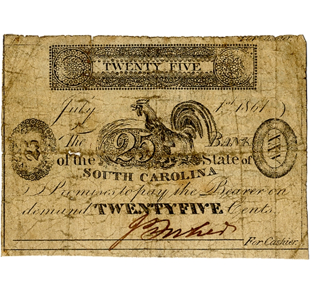 South Carolina issues Fractional Currency