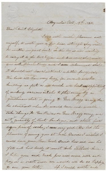 “Dear Cousin Robert fell as a costly sacrifice upon the alter of Southern Freedom”