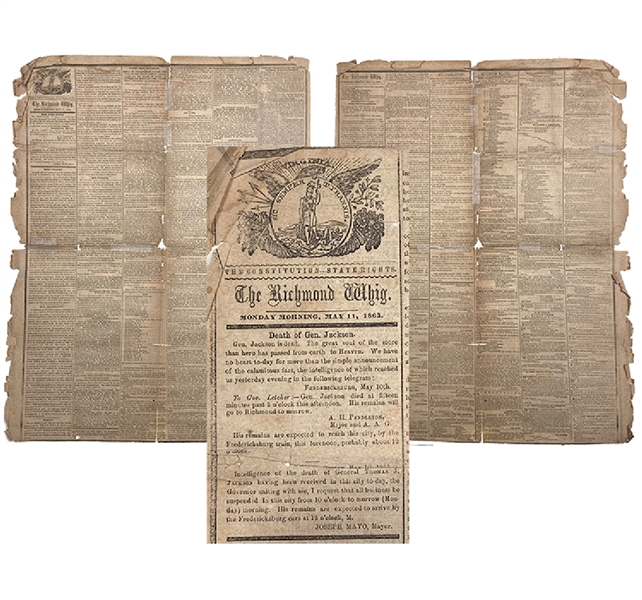 The First Report of the Death of Stonewall Jackson