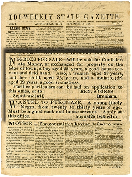 Negroes for sale for Confederate money; Incredible Report of the Occupation of New Orleans And How the Negroes Have Been Elevated to Equality
