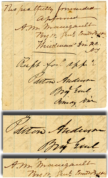 A Pair of Confederate Generals Signed Document
