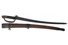 Rare Confederate Cavalry Sabre with Wooden Scabbard and Copper Rivets, attributed to H. Marshall & Co. of Atlanta, Georgia