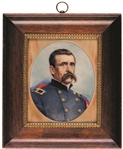 Civil War Union General Louis Blencker Miniature Painting