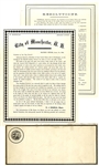 Abraham Lincoln Assassination - Mourning Resolution From Manchester, New Hampshire, April 18, 1865