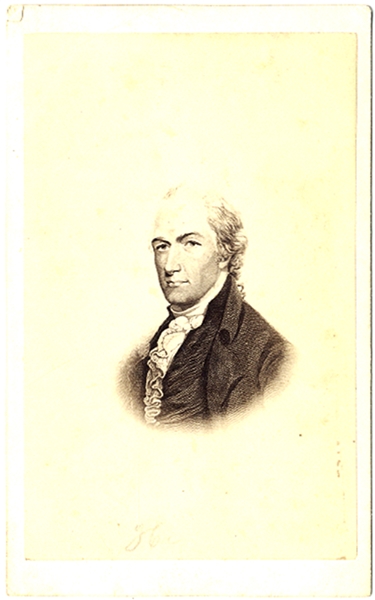 CDV of an Engraving of Alexander Hamilton.