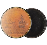 War of 1812 Naval Battle Scene on Snuff Box - The Enterprise Flies American Flag