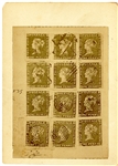 Cabinet Card Photo Of A Post Paid Mauritius Stamps