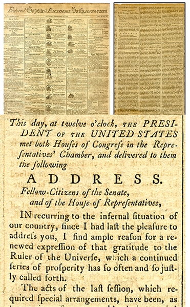 1796 George Washington Final State of the Union Address 
