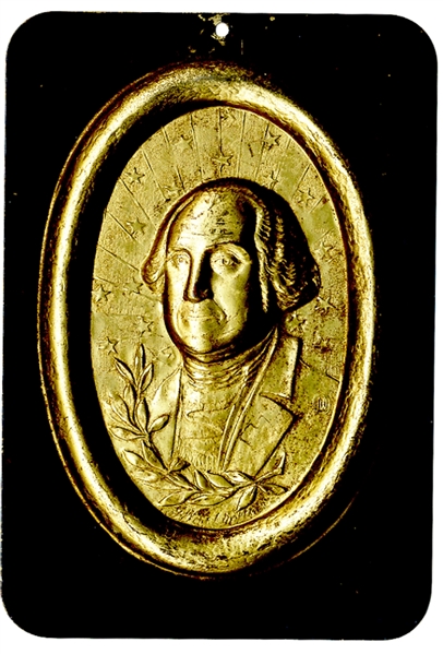 Molded George Washington Metal Plaque