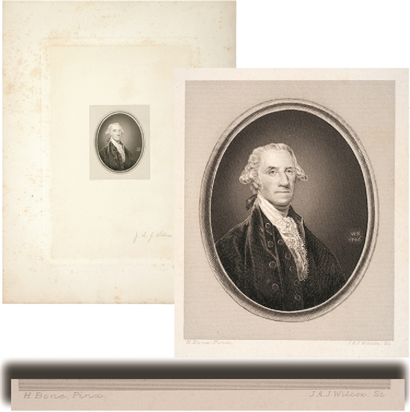 Washington Engraving - Signed By The Engraver