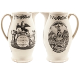 1800 “Washington in Glory America in Tears” Historical Liverpool Creamware Pitcher