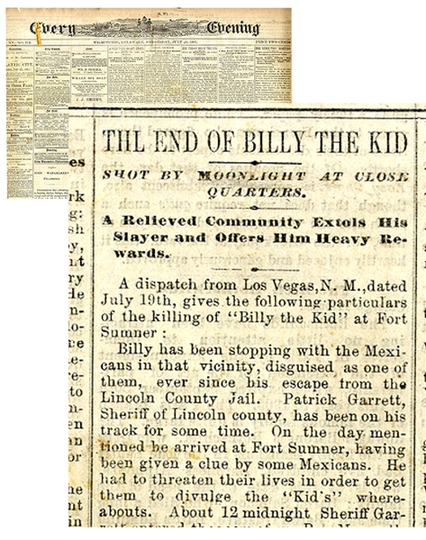 The Death of Billy the Kid Is Reported