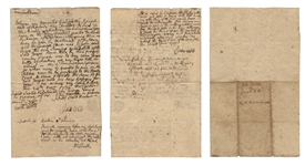 Early Mass Land Transaction Signed John Weld, William Dudley and Samuel Gerrish