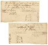 Colonial Governor William Greene Receives Payment For Signing Military Commission