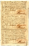 CHOICE UNCIRCULATED - Uncut North Carolina Colonial Currency Sheet