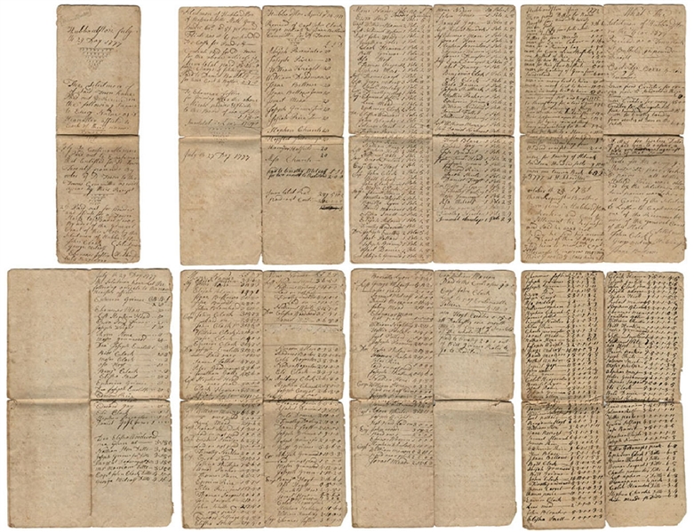 Town of Hubbarton, Massachusetts Account of Payments To Continental Soldiers