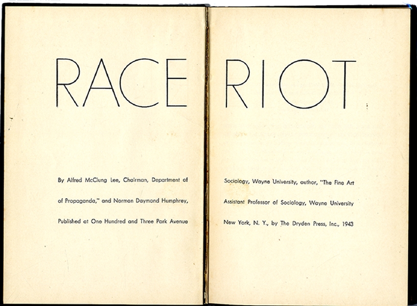 First Hand Account of the Detroit 1943 Race Riots 